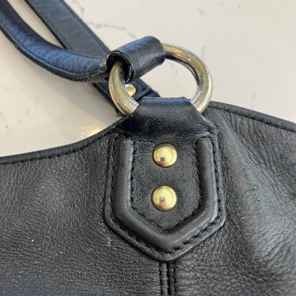 COACH F24961 Black Campbell Large Carryall Tote Leather Shoulder Bag